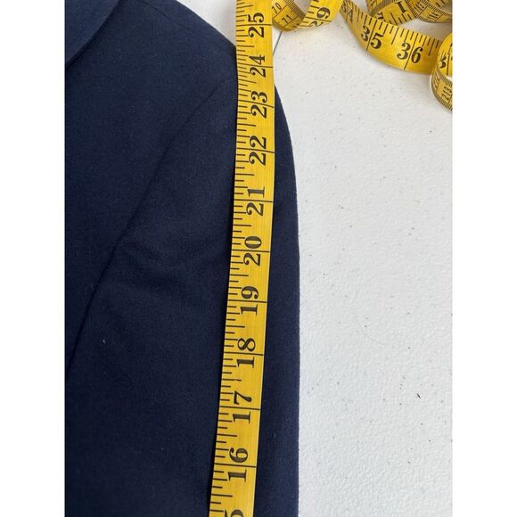 Pendleton Women's VTG Size 14 Navy Pure Virgin Wool 3 Button Blazer Coat - Picture 12 of 13